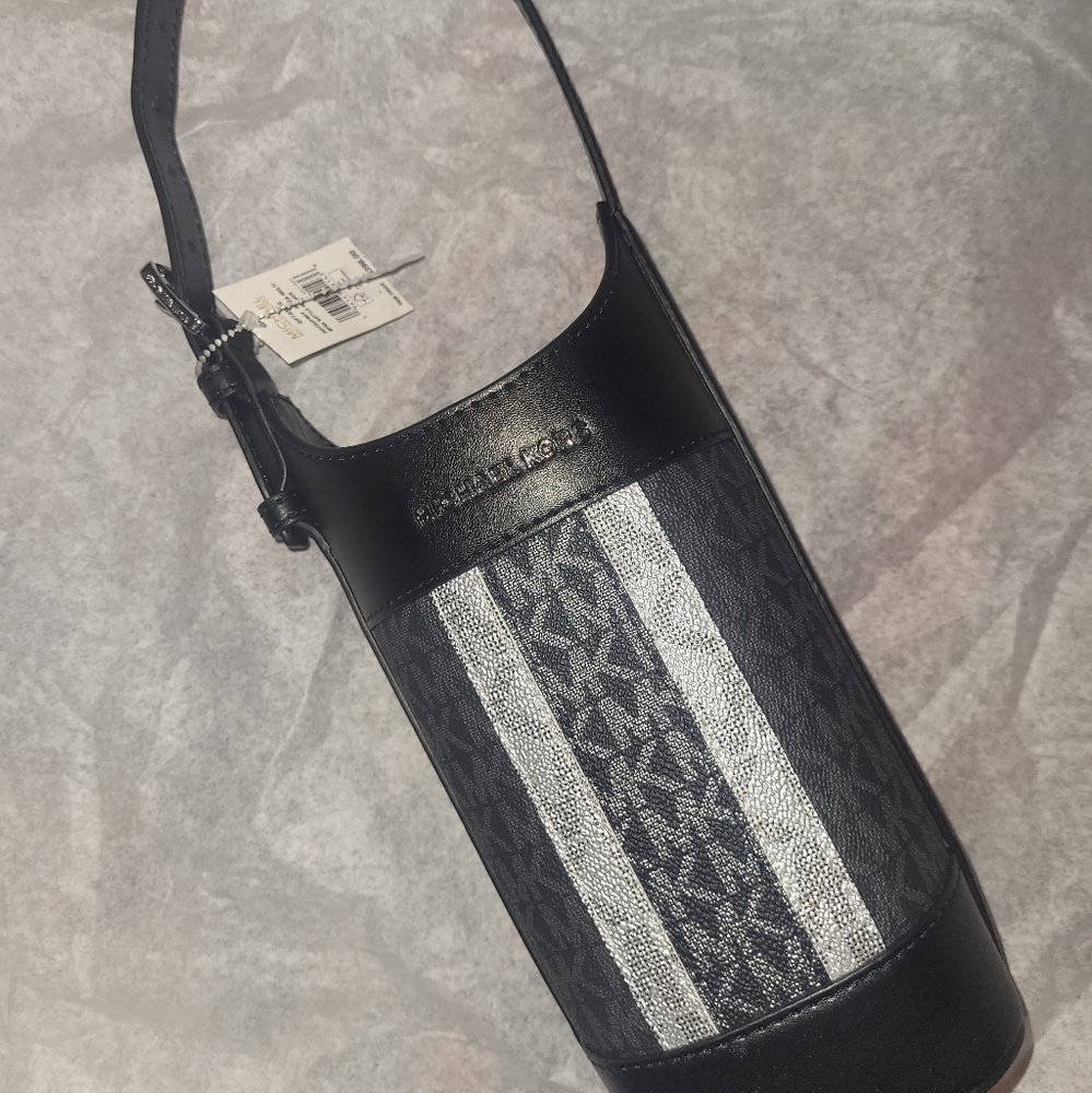 Michael Kors Black Wine Bottle Holder